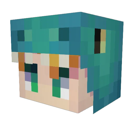 Wavebreaker1724 Minecraft avatar head, 3D render