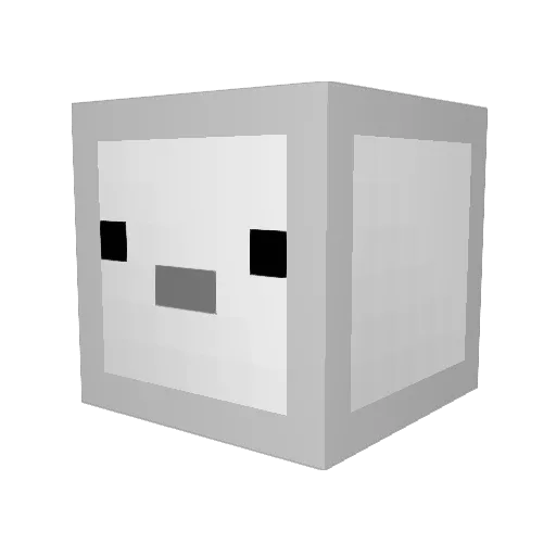 Wavelpe Minecraft avatar head, 3D render