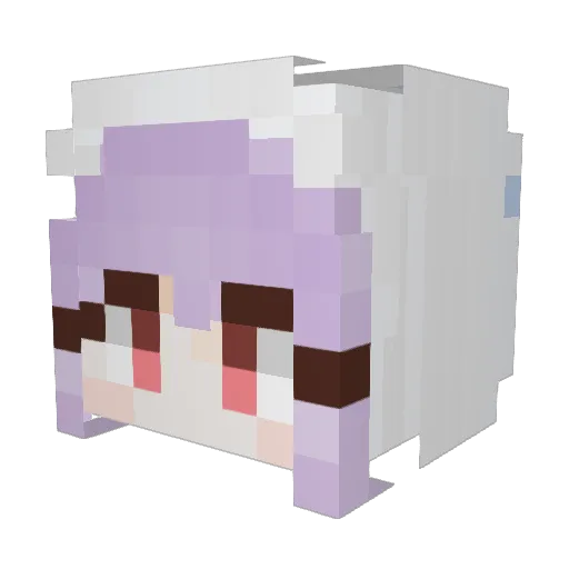 Waveout Minecraft avatar head, 3D render