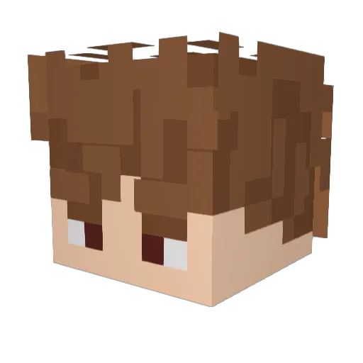 Waveway Minecraft avatar head, 3D render