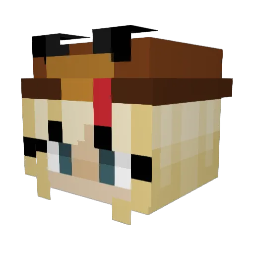 WaviestXD Minecraft avatar head, 3D render