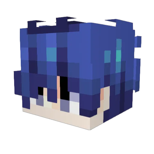 Wavirr Minecraft avatar head, 3D render