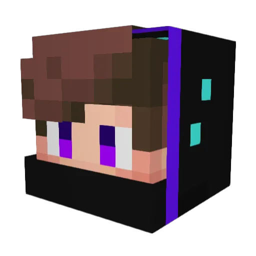Wavoxx77 Minecraft avatar head, 3D render