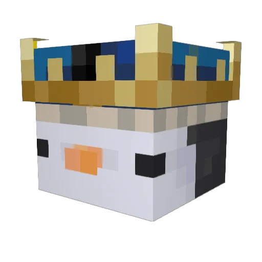 Wavy4 Minecraft avatar head, 3D render