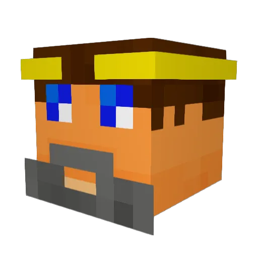 Wawa1307 Minecraft avatar head, 3D render