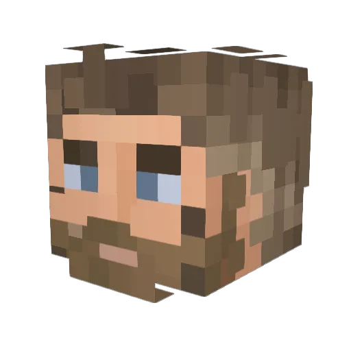 Wawa9022 Minecraft avatar head, 3D render
