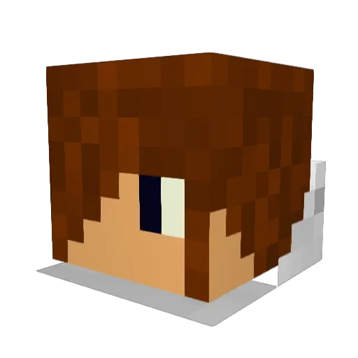 Wawat Minecraft avatar head, 3D render