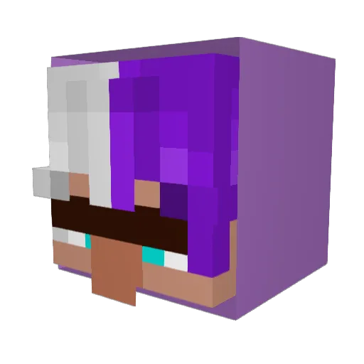 Wawb Minecraft avatar head, 3D render
