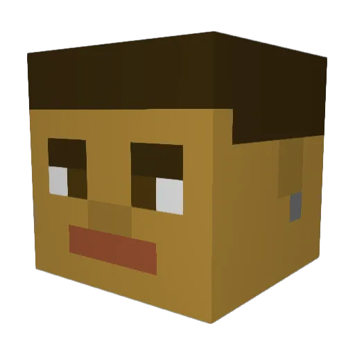 Wawky2167 Minecraft avatar head, 3D render