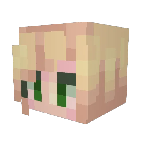 WaxRaindrop Minecraft avatar head, 3D render