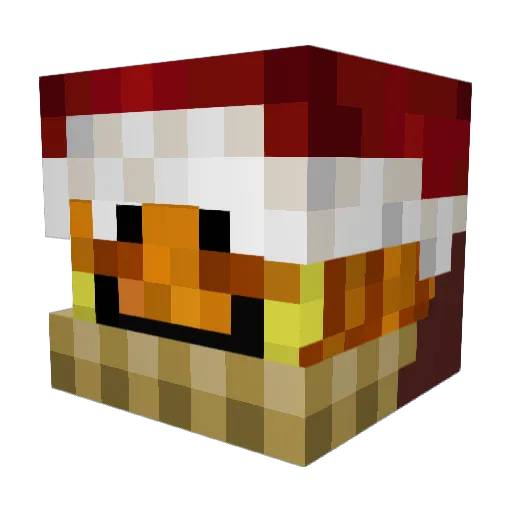WaxScissors4335 Minecraft avatar head, 3D render