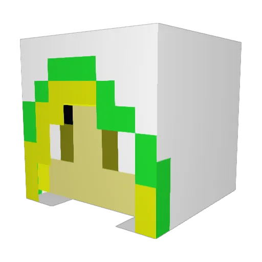 Waxchi Minecraft avatar head, 3D render
