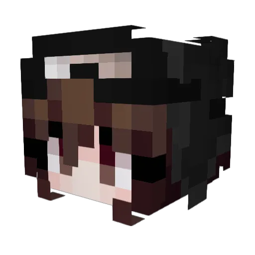 Waxhitaa Minecraft avatar head, 3D render