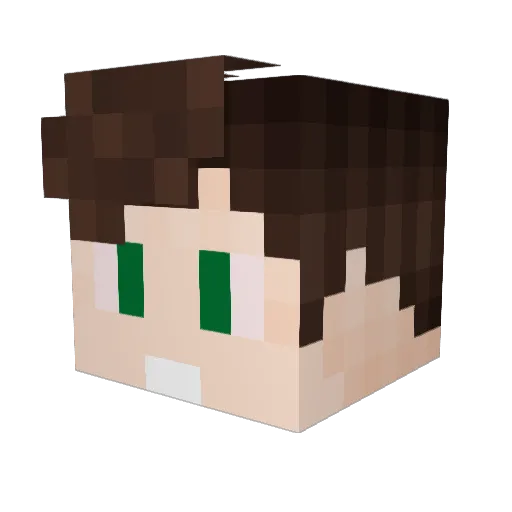WaxmenXXX Minecraft avatar head, 3D render