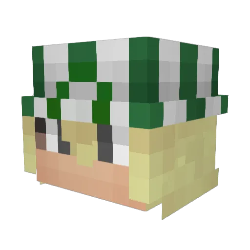 Waxon_dragon Minecraft avatar head, 3D render