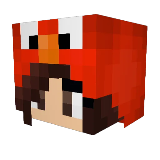 WaxyZombie777 Minecraft avatar head, 3D render