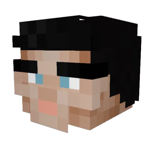 Way2Dank Minecraft avatar head, 3D render