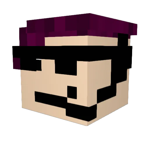 WayCoolPlayer Minecraft avatar head, 3D render