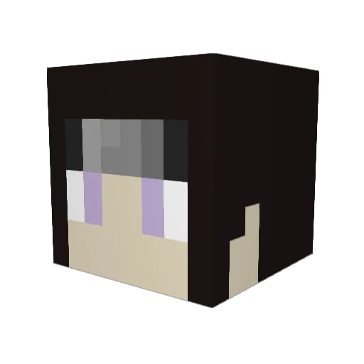 Wayarian Minecraft avatar head, 3D render