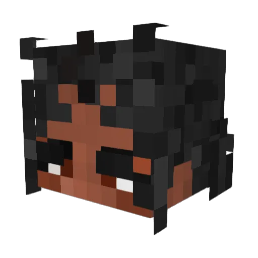 Waybae Minecraft avatar head, 3D render