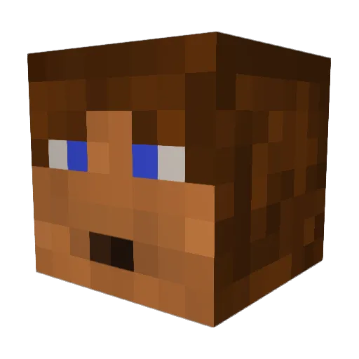 Waydoge Minecraft avatar head, 3D render