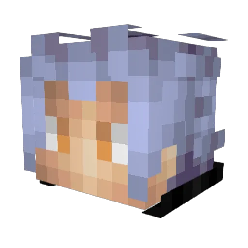 Wayfire Minecraft avatar head, 3D render