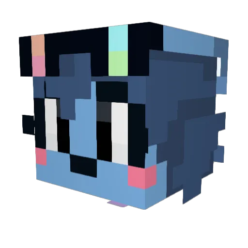 Wayfur Minecraft avatar head, 3D render