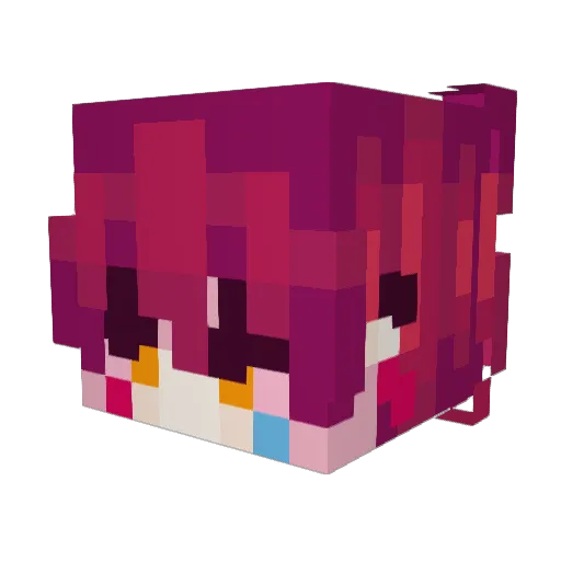 Waykew Minecraft avatar head, 3D render