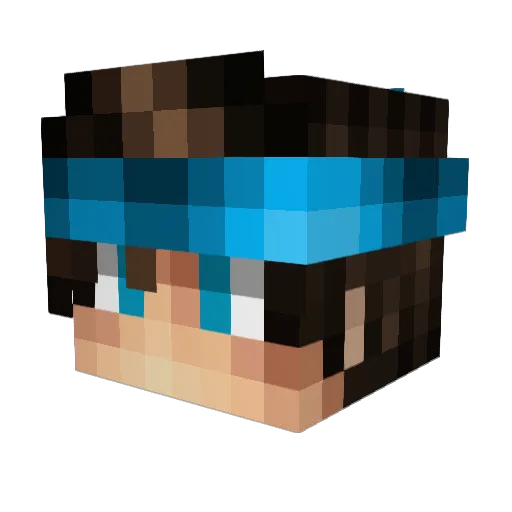 Waykun_ Minecraft avatar head, 3D render
