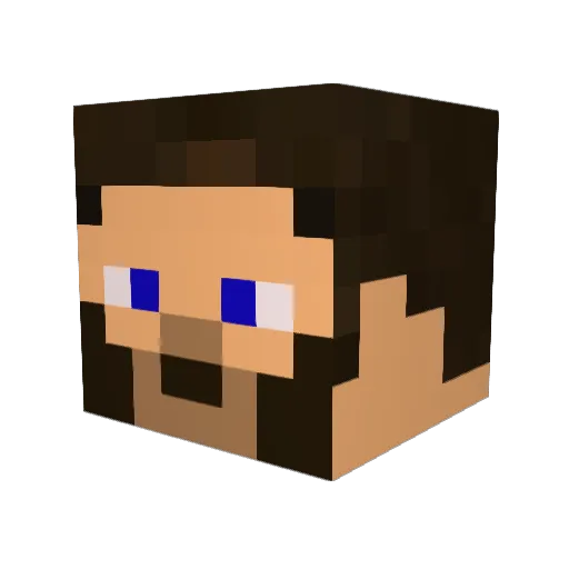 Wayleigh Minecraft avatar head, 3D render