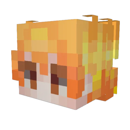 Wayny97291 Minecraft avatar head, 3D render