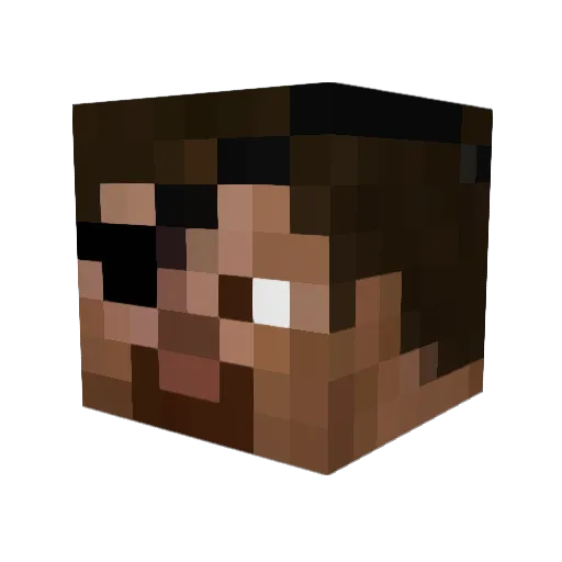 Wayrma2000 Minecraft avatar head, 3D render