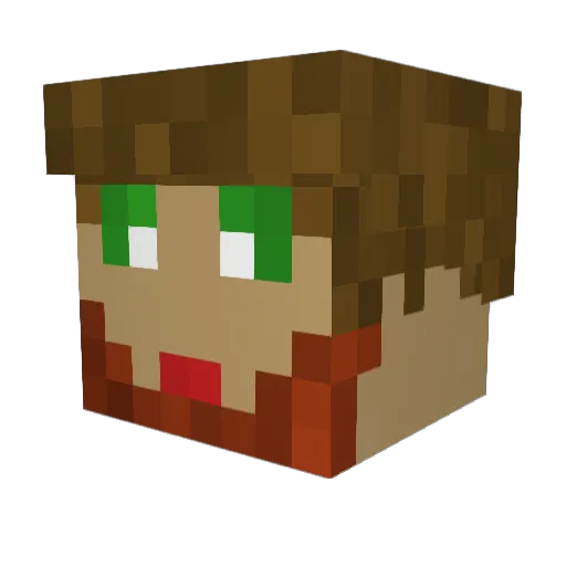 WayvTyde Minecraft avatar head, 3D render