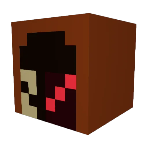 WaywardBot Minecraft avatar head, 3D render