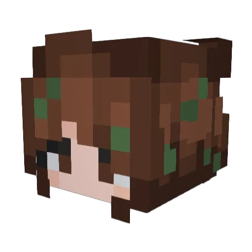WaywardDryad Minecraft avatar head, 3D render