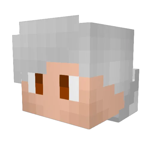 Wayworn Minecraft avatar head, 3D render