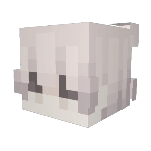 WayyuK Minecraft avatar head, 3D render