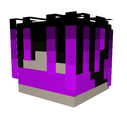 WazBW Minecraft avatar head, 3D render