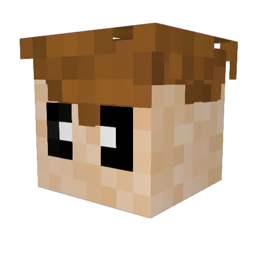 WazFern Minecraft avatar head, 3D render