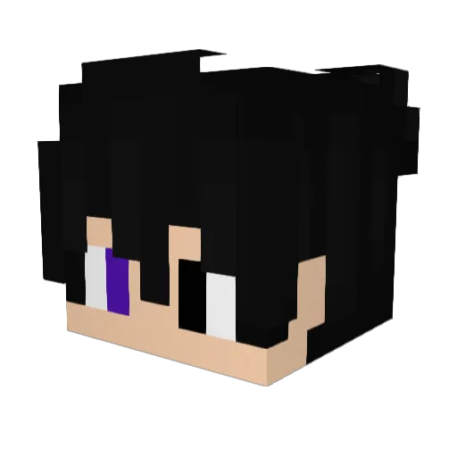WazNone Minecraft avatar head, 3D render