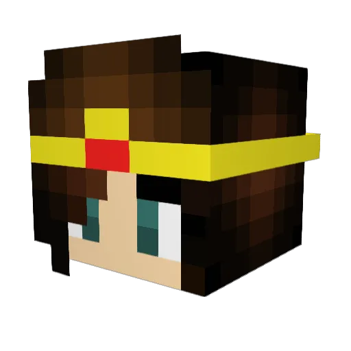 Wazabounga Minecraft avatar head, 3D render