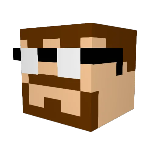 Wazaq Minecraft avatar head, 3D render