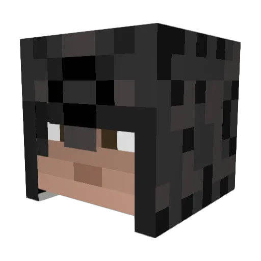 Wazexmine Minecraft avatar head, 3D render