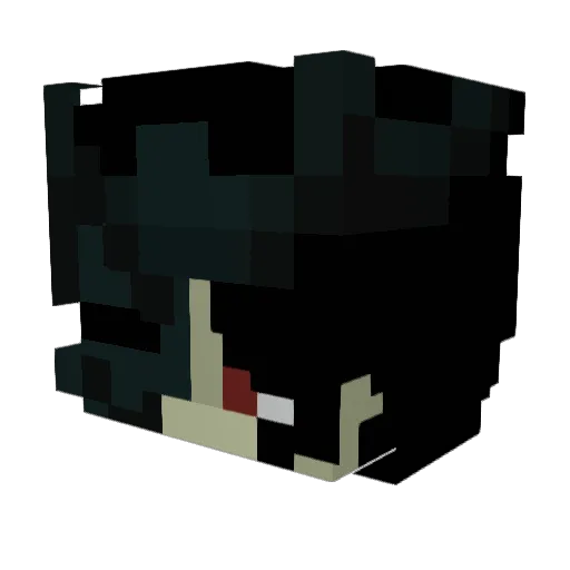 WaziF Minecraft avatar head, 3D render