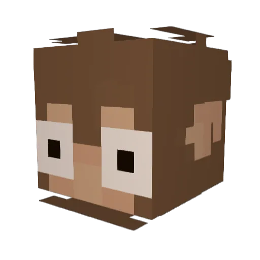Wazowy Minecraft avatar head, 3D render