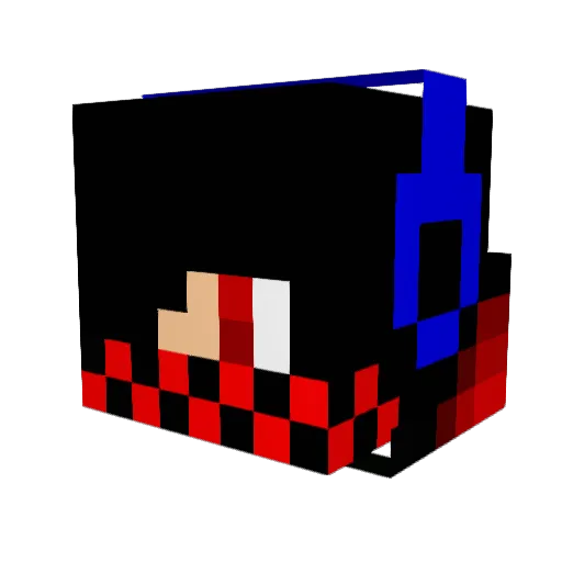 Wazza009 Minecraft avatar head, 3D render