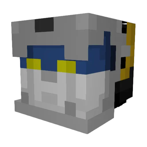Wazzerk Minecraft avatar head, 3D render