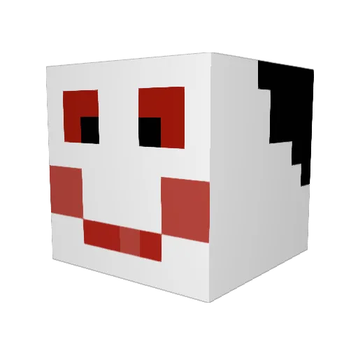 Wazzledi Minecraft avatar head, 3D render