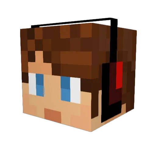 Wazzy_xD Minecraft avatar head, 3D render