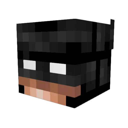 WblacknightW Minecraft avatar head, 3D render